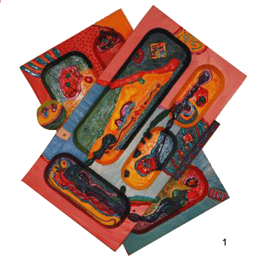 Acrylic Wood Relief Paintings